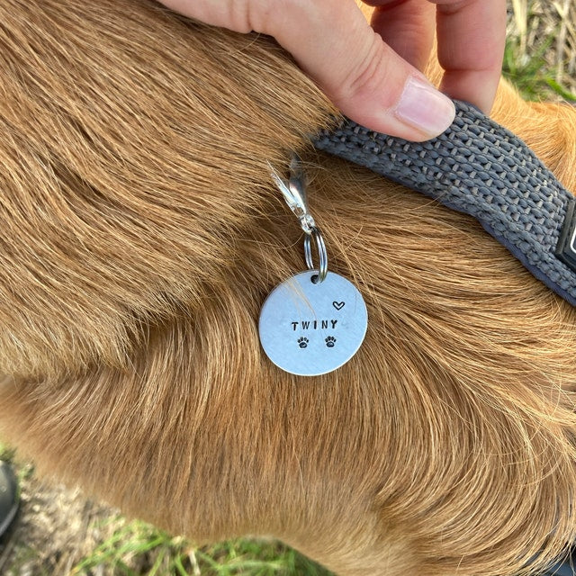 Hand gestempelde dierenpenning goud of zilver GRATIS VERZENDEN