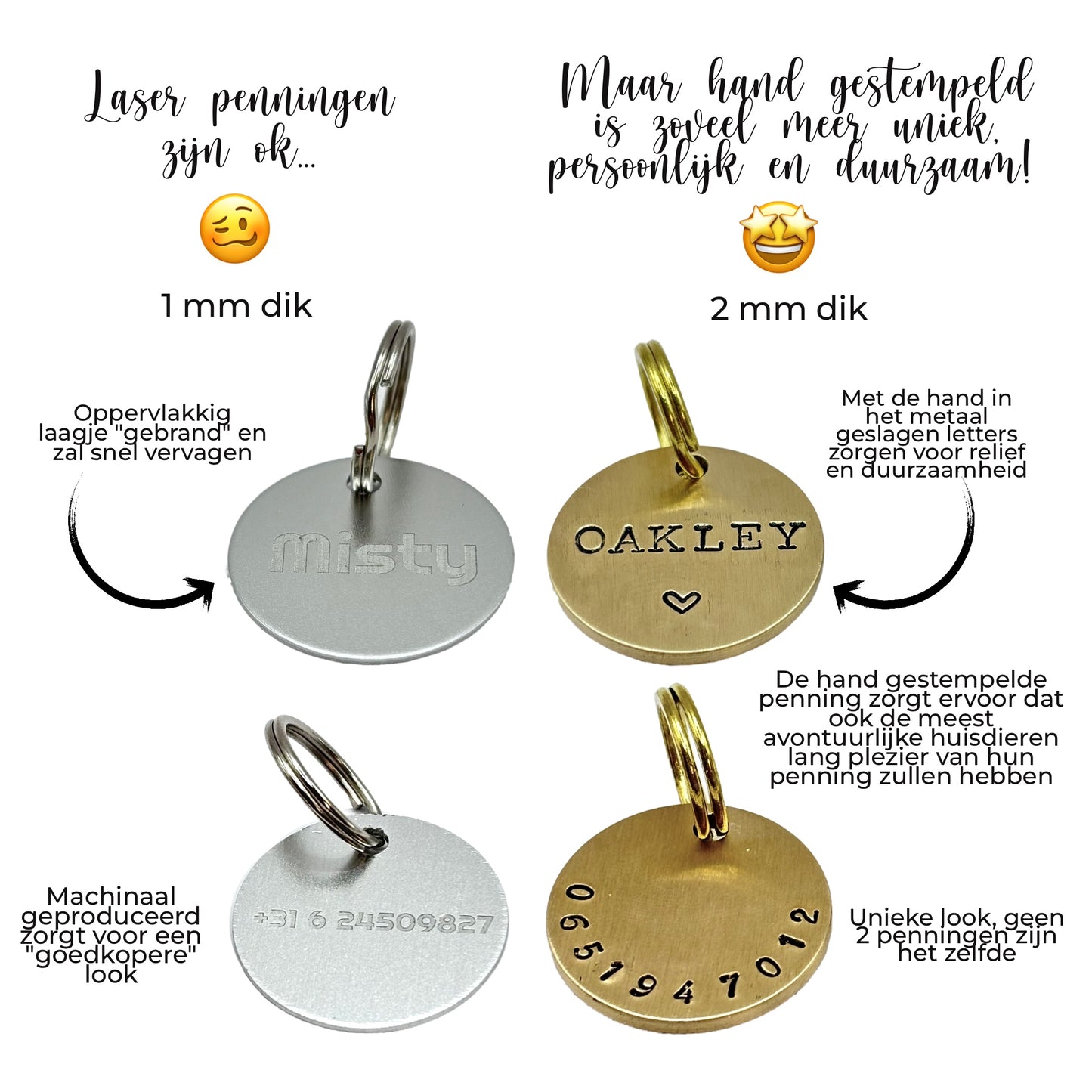 Katten penning: Extra klein: 19 mm! GRATIS VERZENDEN