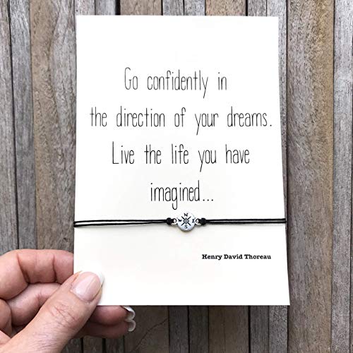 Afstuderen kompas armband cadeau