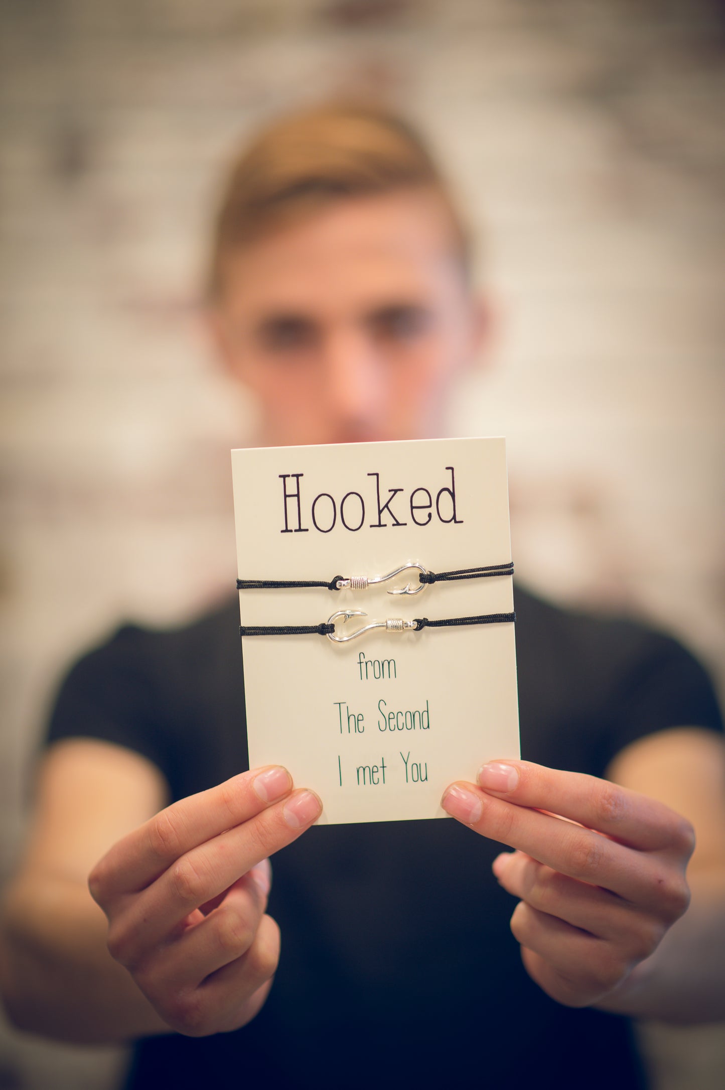 Bijpassende armbanden voor koppels, relatiegeschenken, Hooked on you