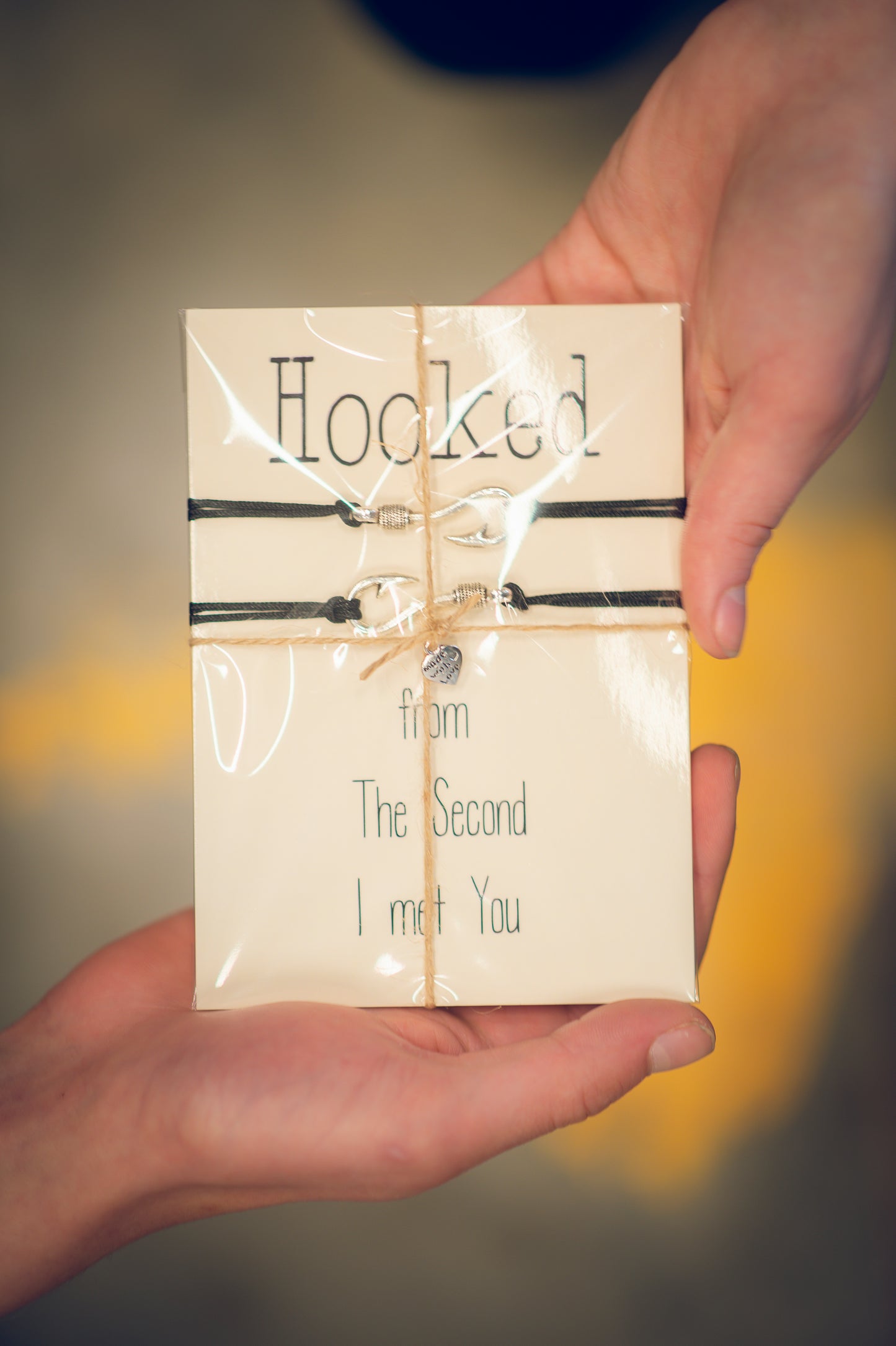 Bijpassende armbanden voor koppels, relatiegeschenken, Hooked on you