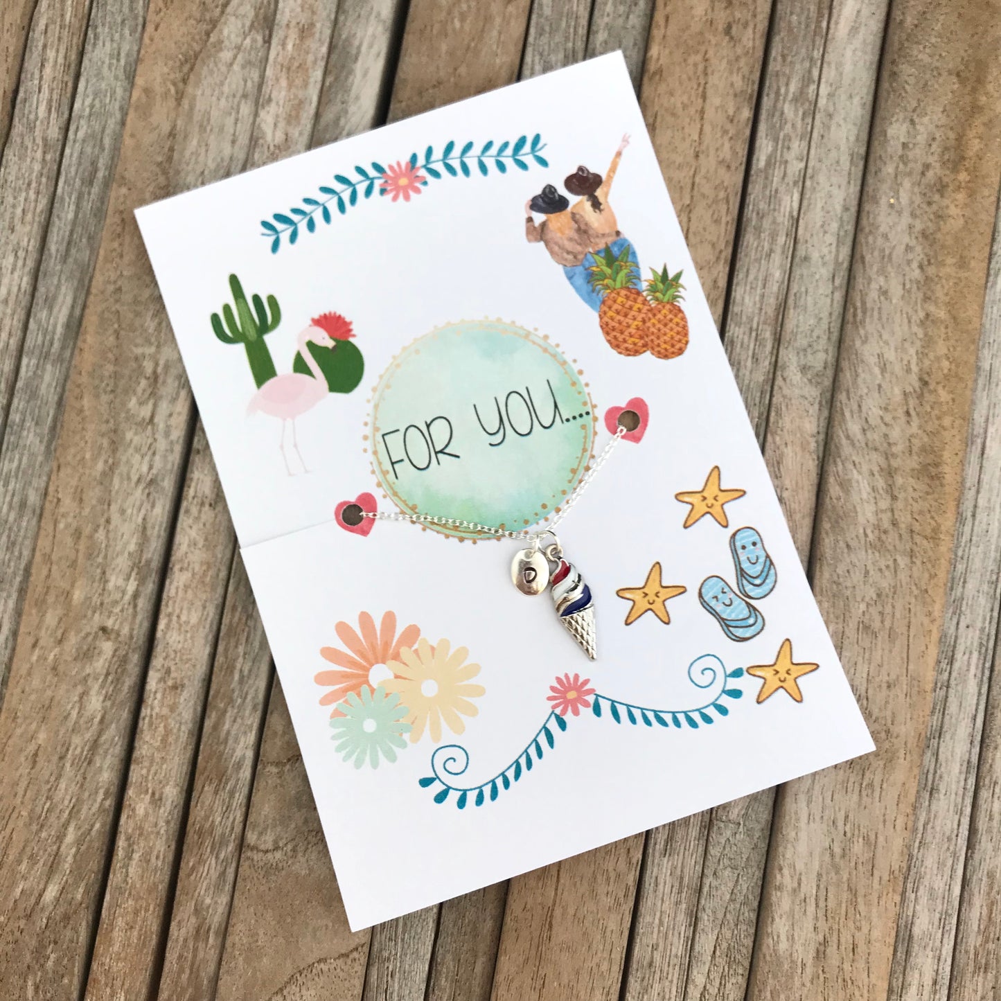 Gepersonaliseerde ijsketting, voedselsieraden, ijshoorncharme,