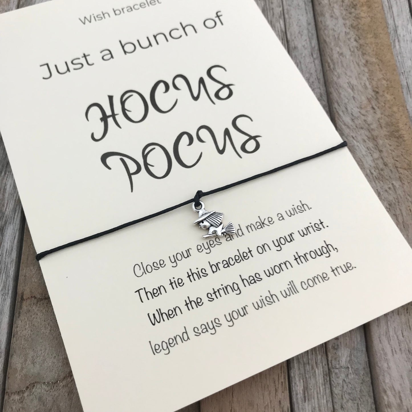 Hocus Pocus wish bracelet gift for Halloween