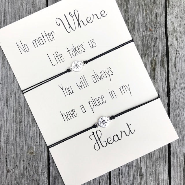 No matter where, Long distance relationship gifts, Going away gifts, Pinky promise bracelets