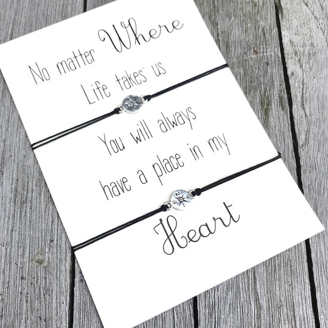 No matter where, Long distance relationship gifts, Going away gifts, Pinky promise bracelets