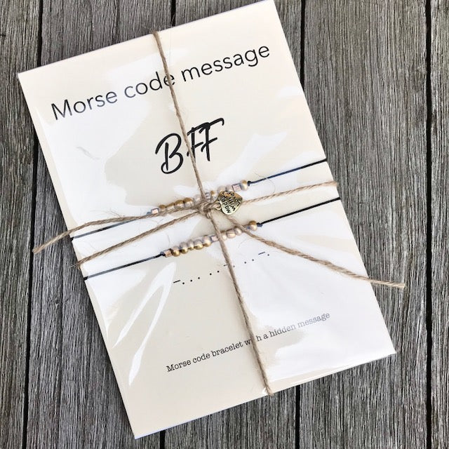 BFF morsecode bracelet set of 2