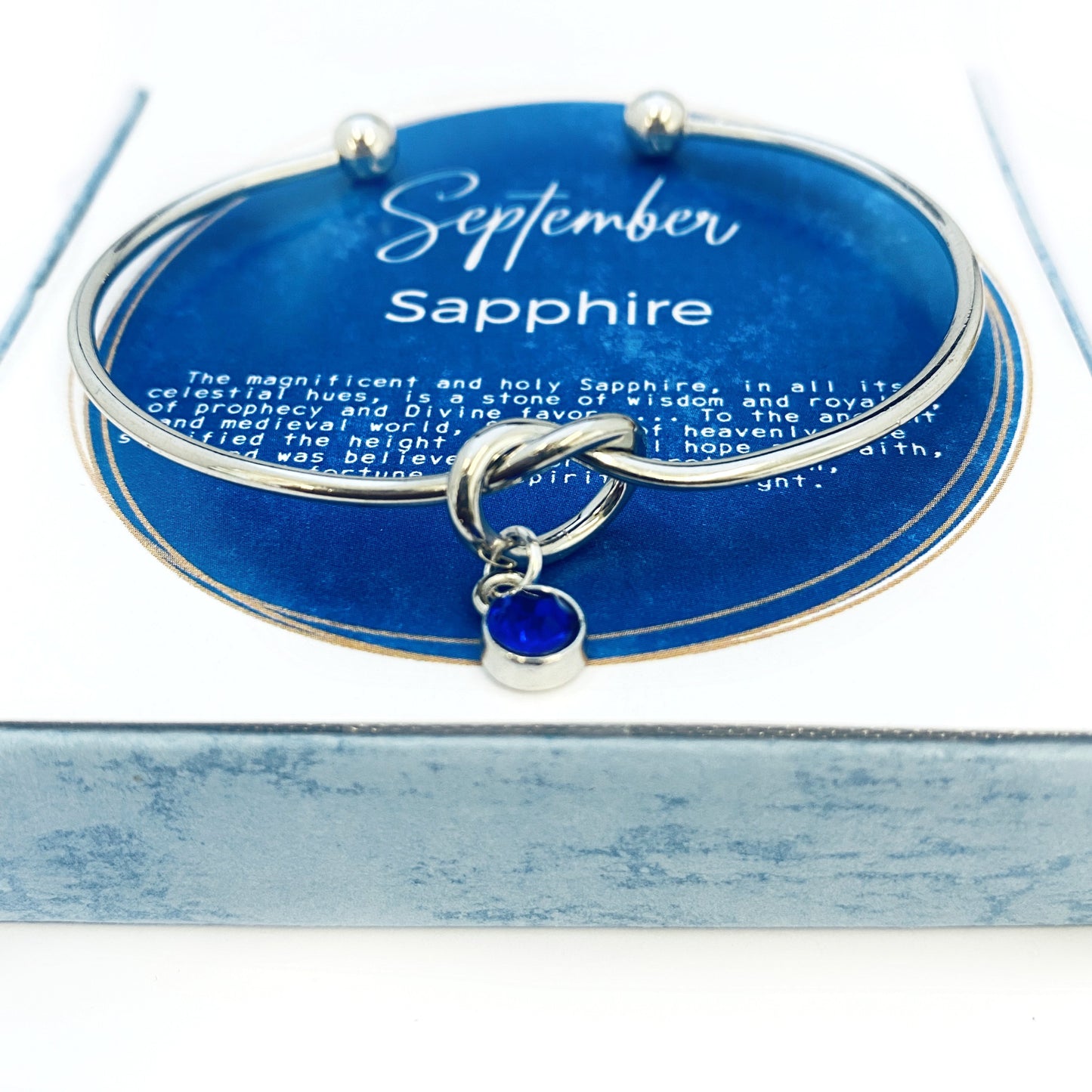 TIE THE KNOT armband, september verjaardagscadeau, liefdesknoop, gepersonaliseerd bruidsmeisje cadeau, bruidsmeisje vak idee, geboortesteen bedelarmband