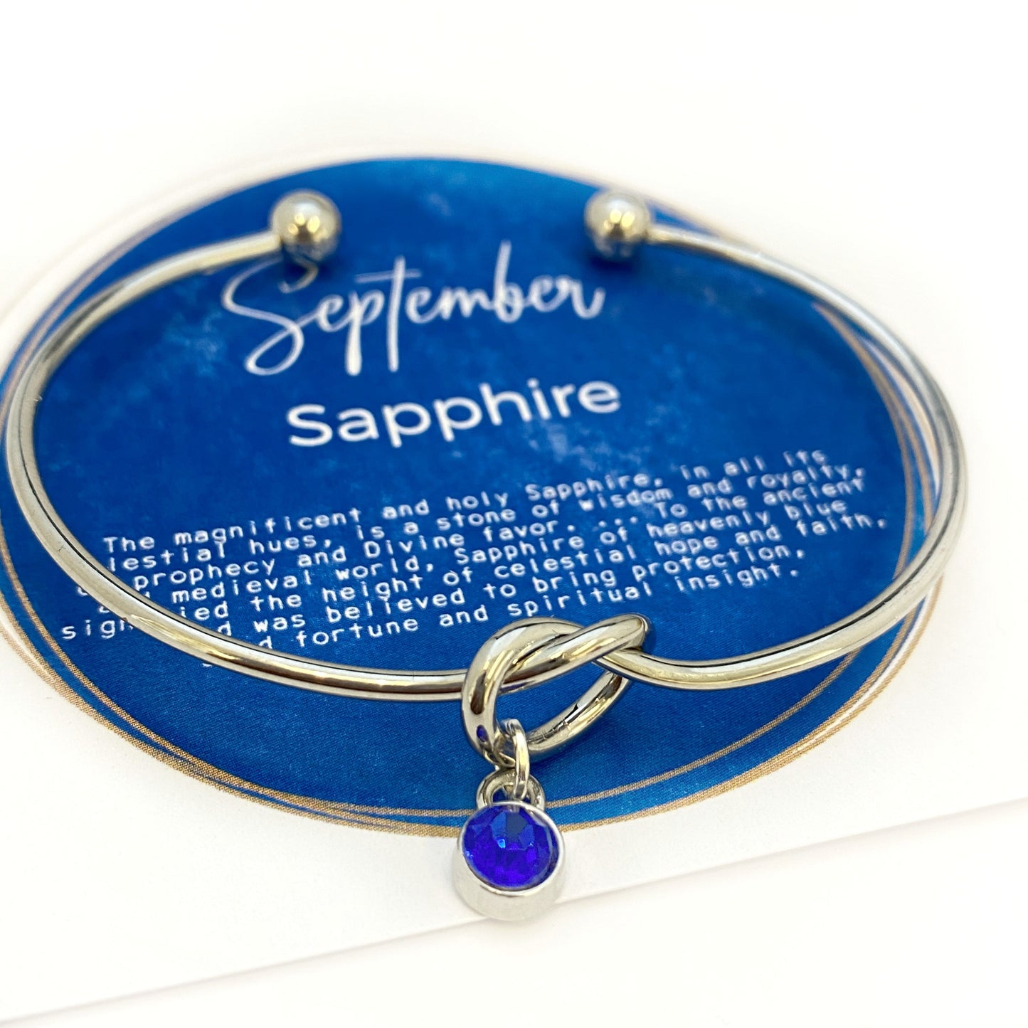 TIE THE KNOT armband, september verjaardagscadeau, liefdesknoop, gepersonaliseerd bruidsmeisje cadeau, bruidsmeisje vak idee, geboortesteen bedelarmband