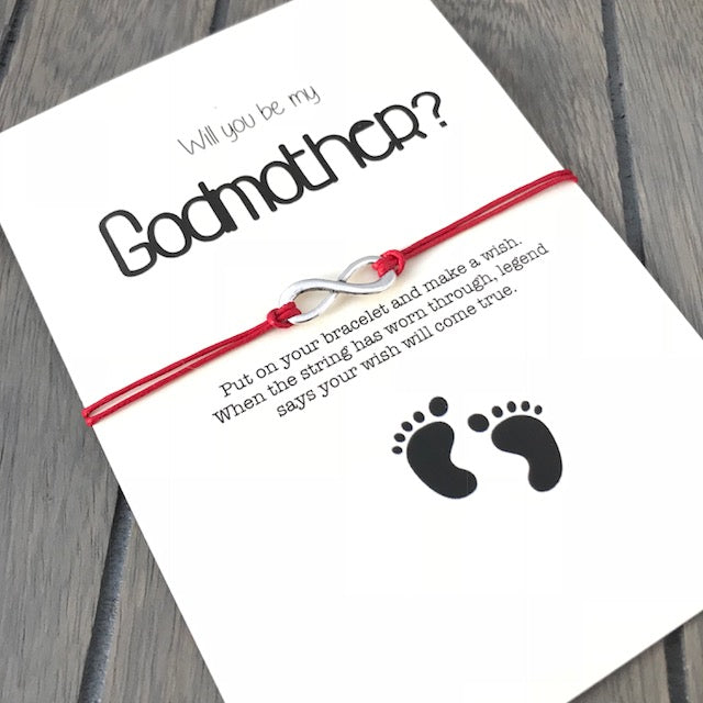 Godmother proposal wish bracelet