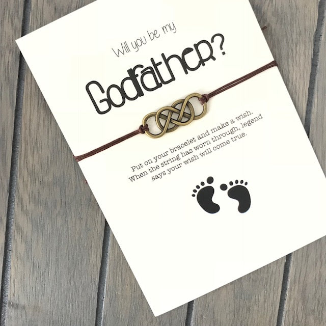 Godfather proposal wish bracelet gift