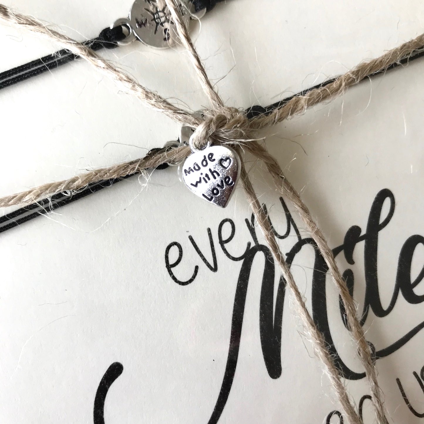 Distance bracelet set of 2