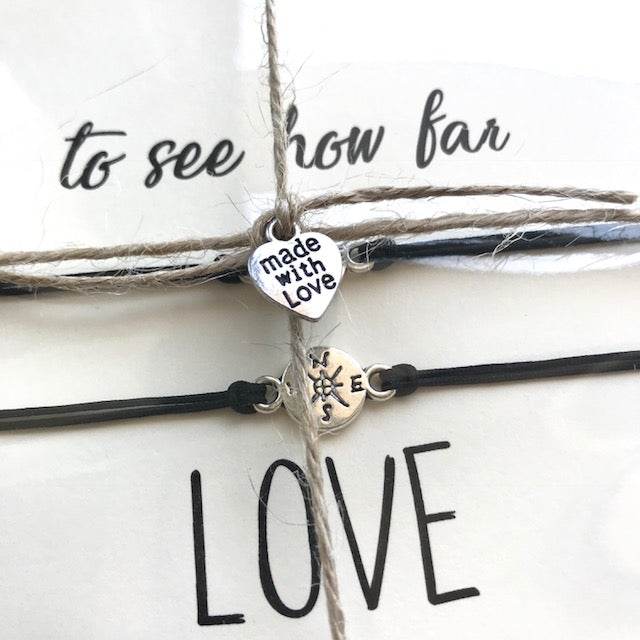 No matter where, Long distance relationship gifts, Going away gifts, Pinky promise bracelets