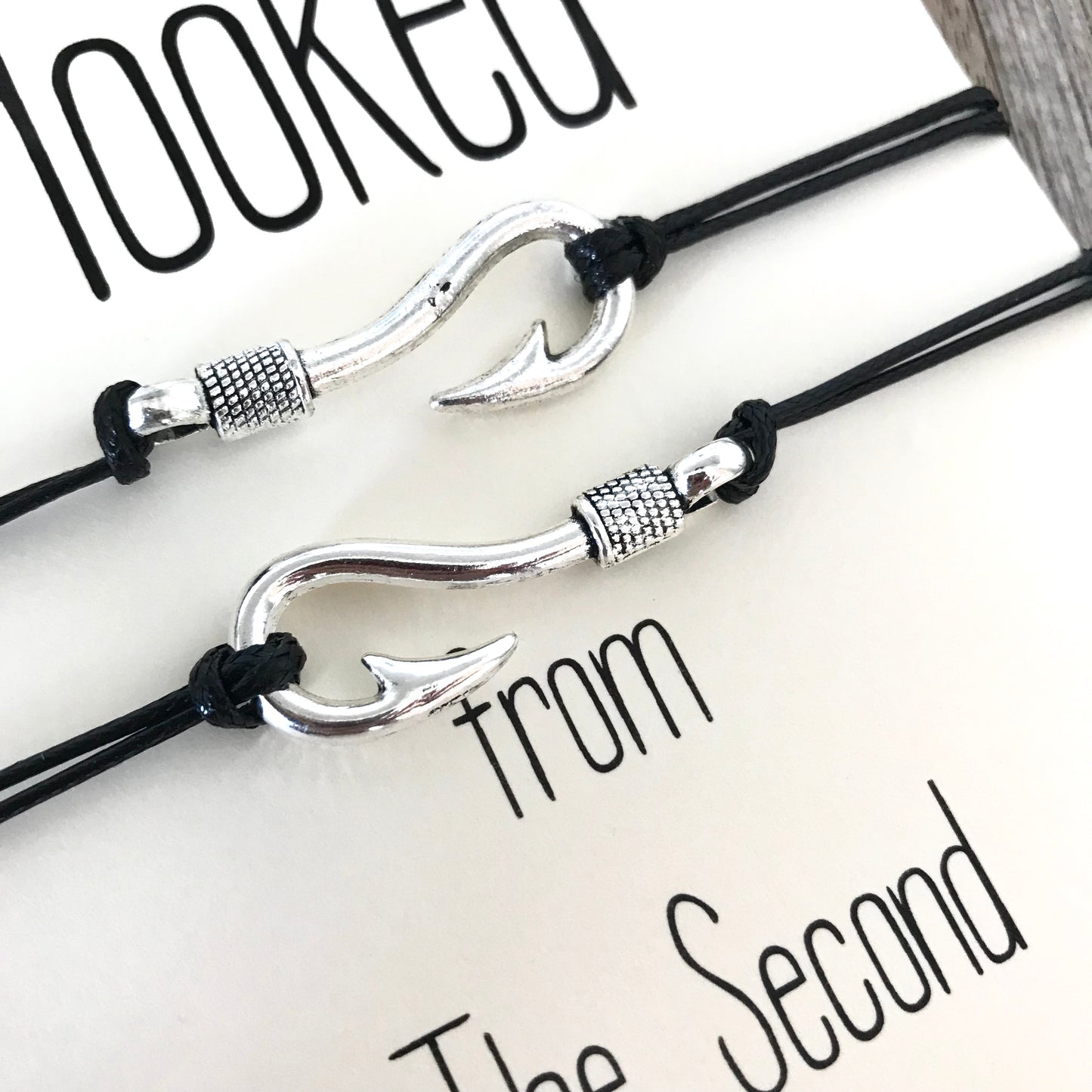 Bijpassende armbanden voor koppels, relatiegeschenken, Hooked on you