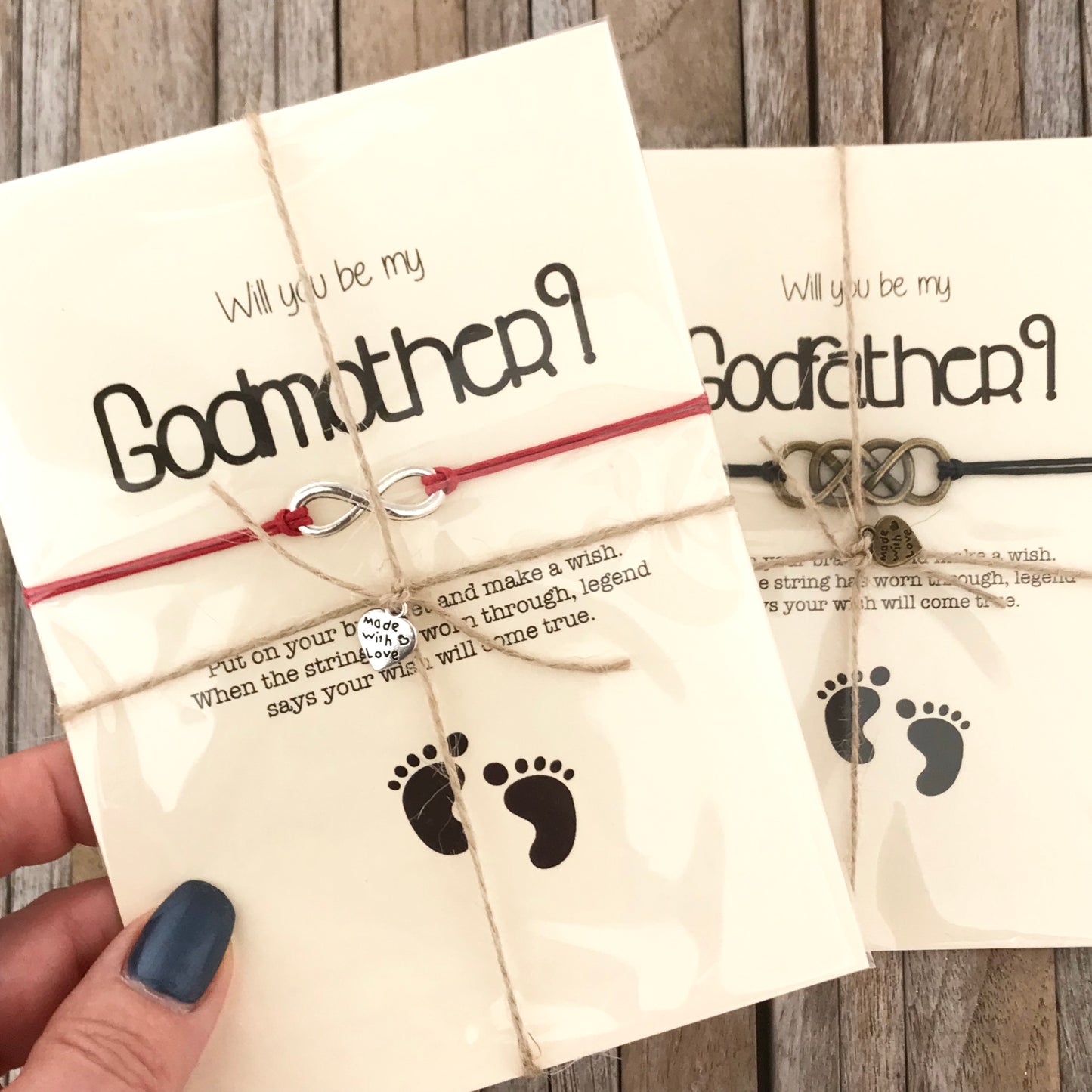 Godfather proposal wish bracelet gift