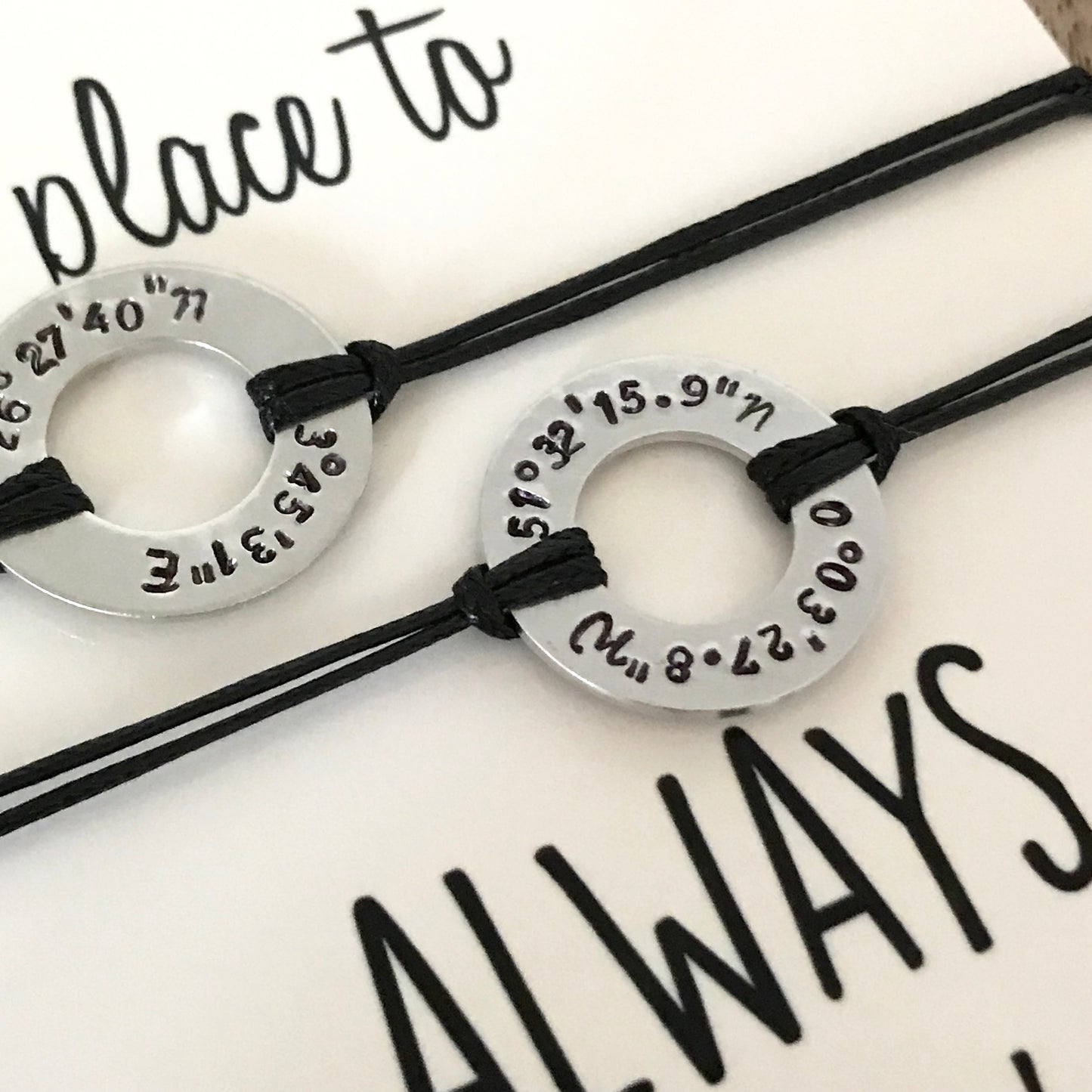 Location GPS matching bracelets gift