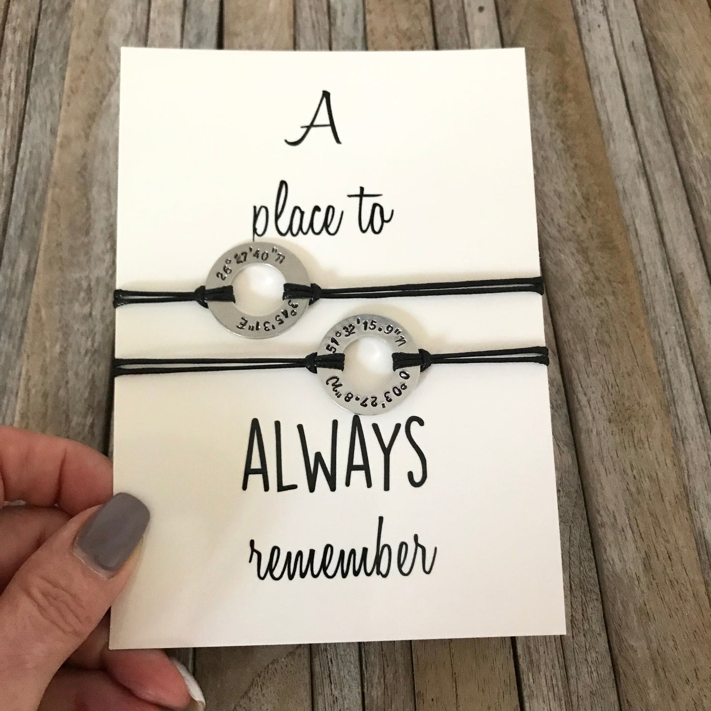 Location GPS matching bracelets gift