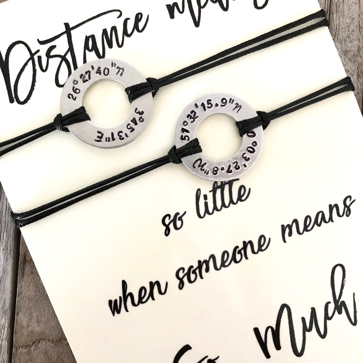 Long distance relationship bracelet couples bracelet set
