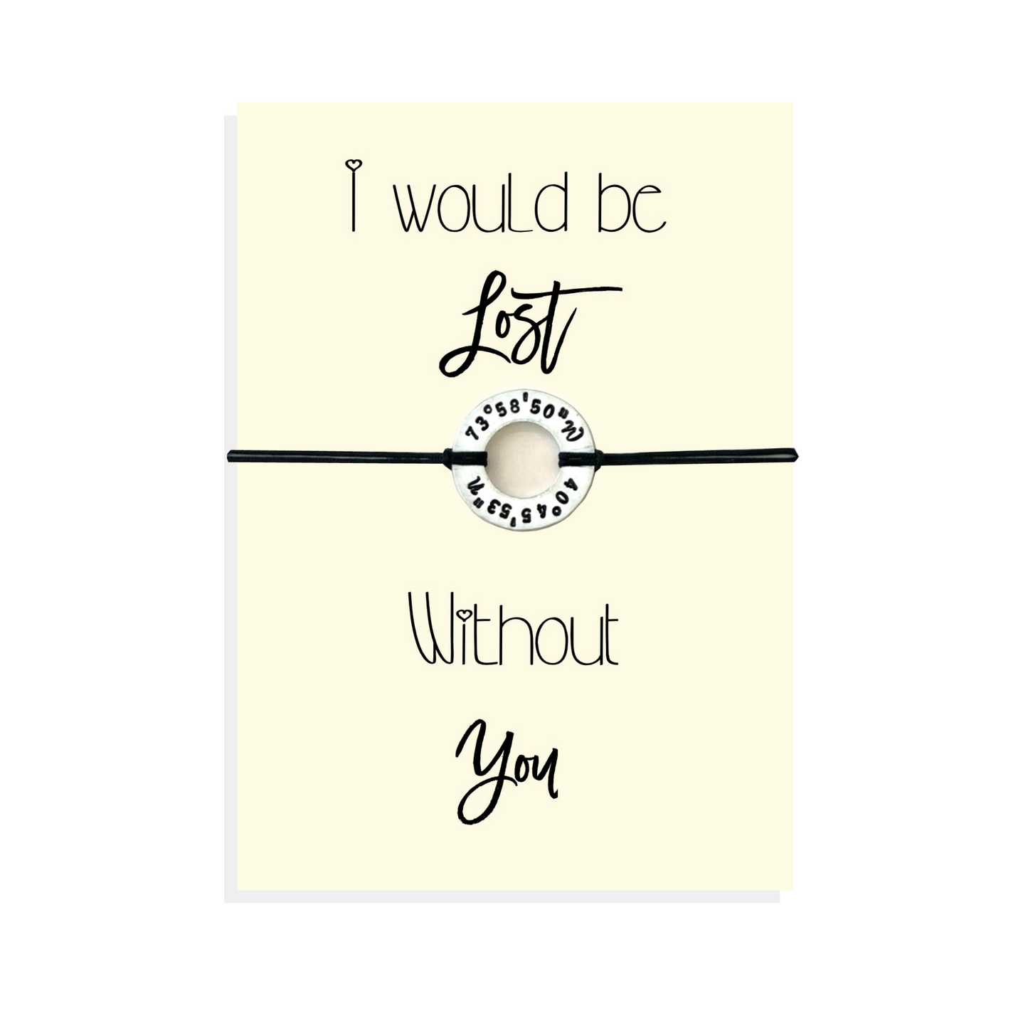 Going away distance coordinates bracelet
