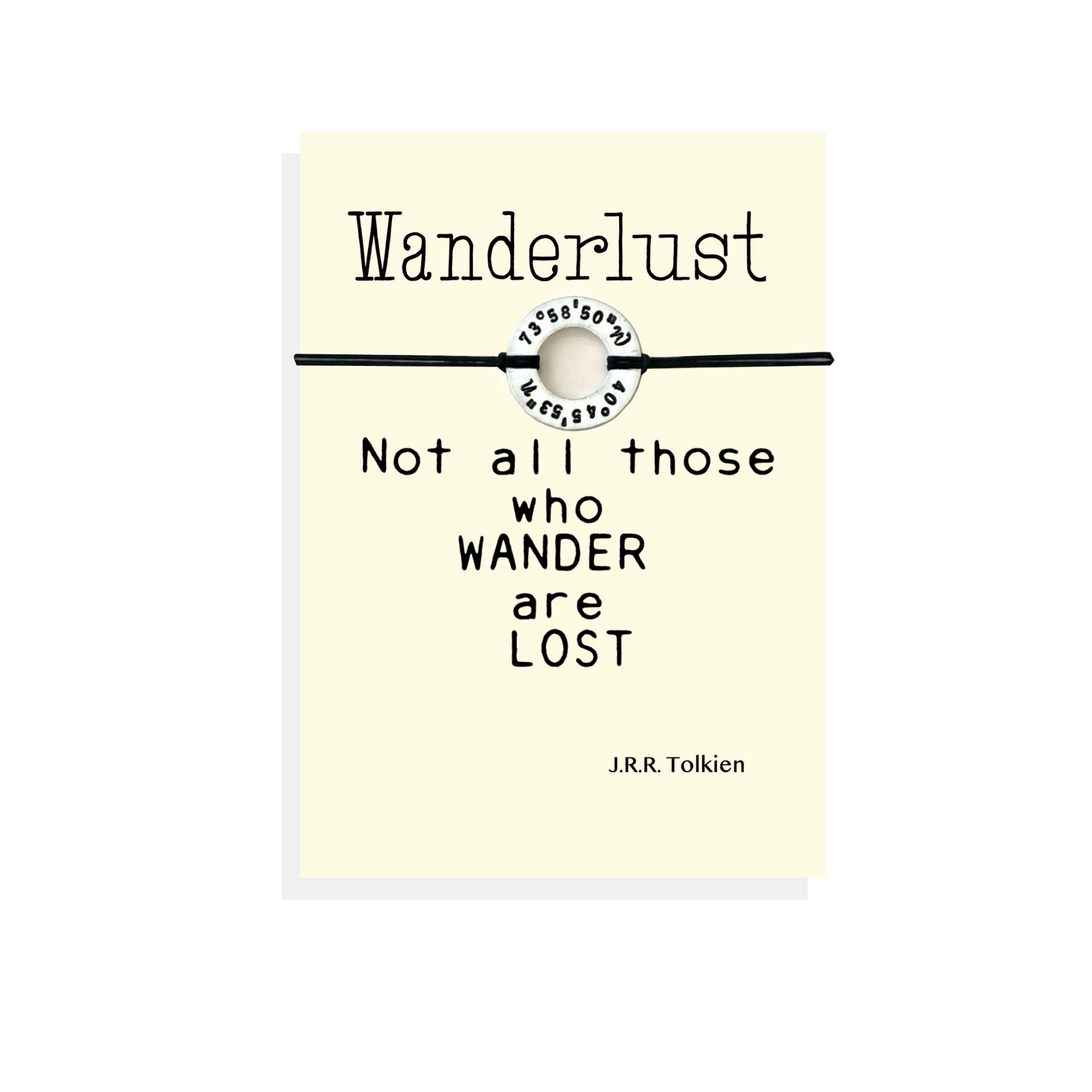 Wanderlust coördinaten armband set van 2