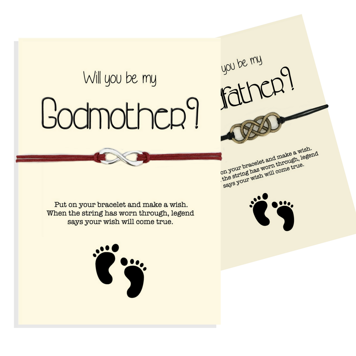 Godparent proposal bracelet set of 2