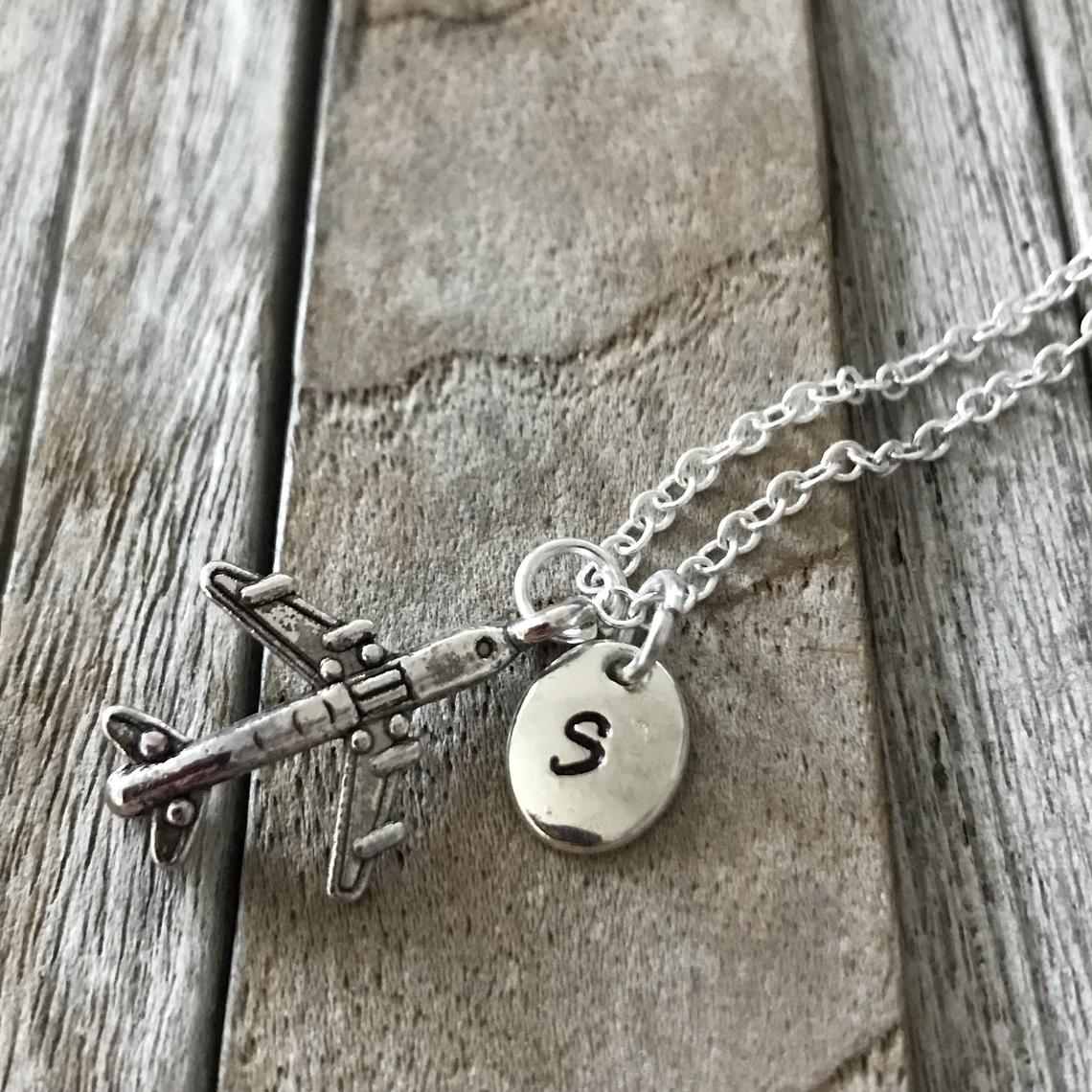 Aangepaste vliegtuigketting, vliegtuigcharme, vliegtuigsieraden, vliegtuigketting