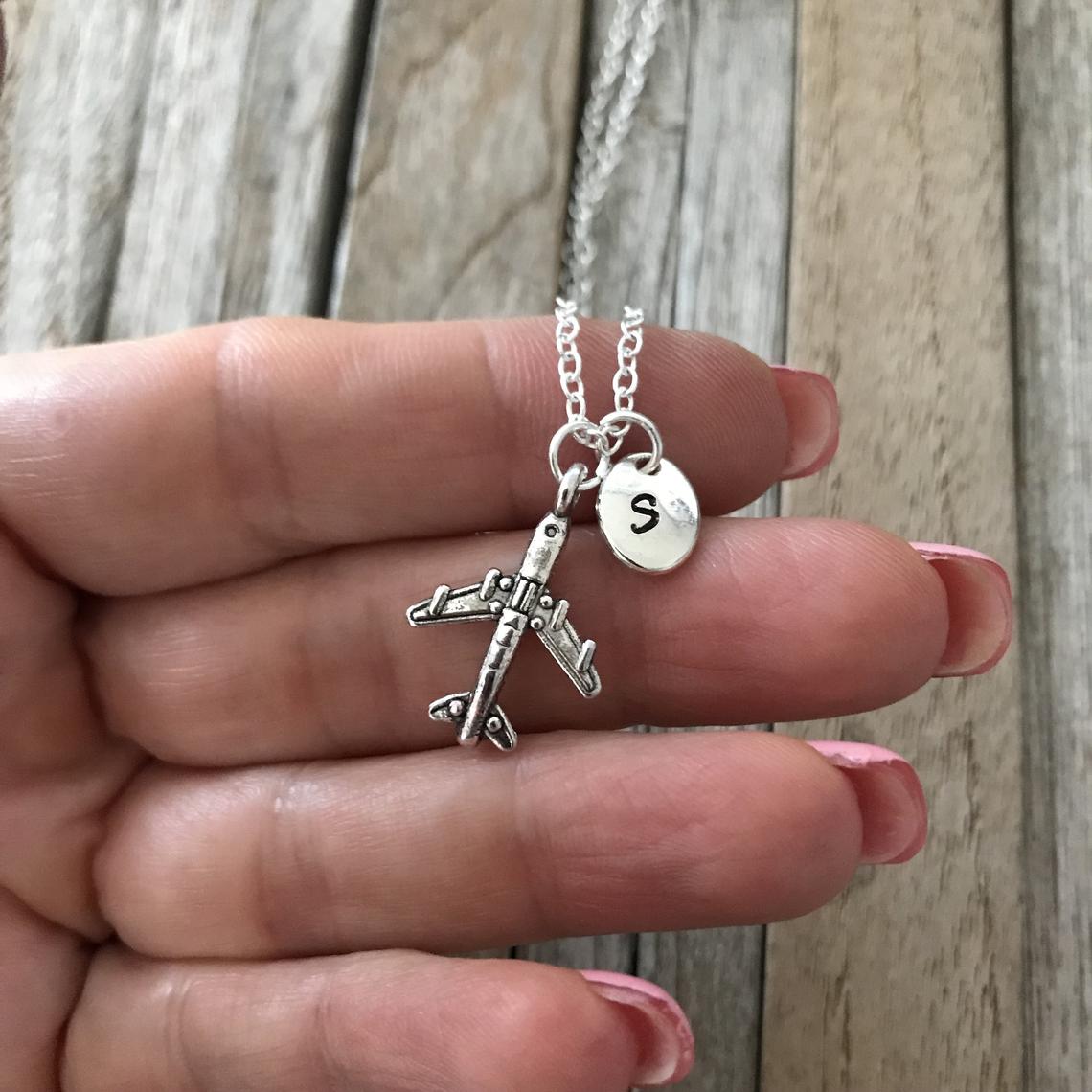 Aangepaste vliegtuigketting, vliegtuigcharme, vliegtuigsieraden, vliegtuigketting