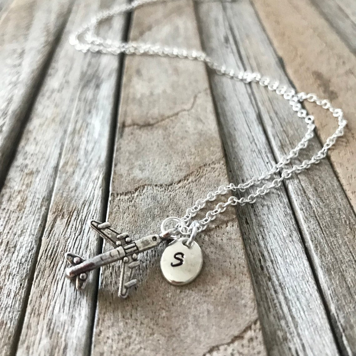 Aangepaste vliegtuigketting, vliegtuigcharme, vliegtuigsieraden, vliegtuigketting