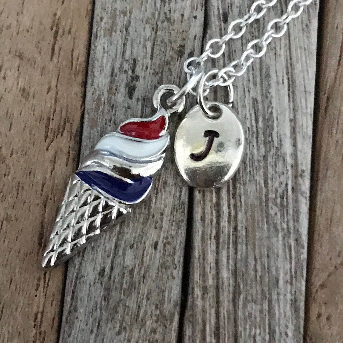 Gepersonaliseerde ijsketting, voedselsieraden, ijshoorncharme,