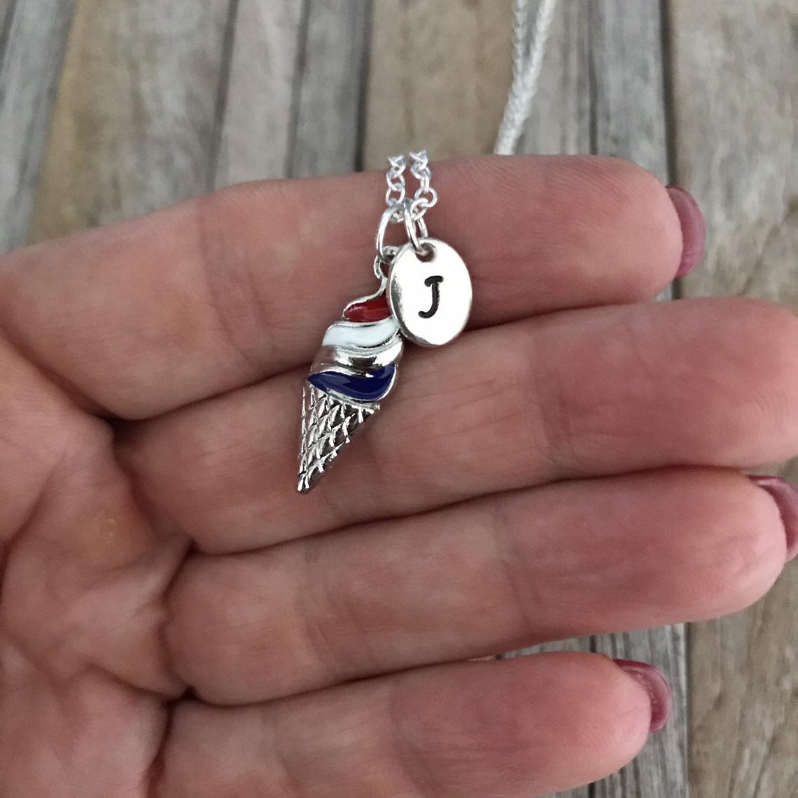Gepersonaliseerde ijsketting, voedselsieraden, ijshoorncharme,
