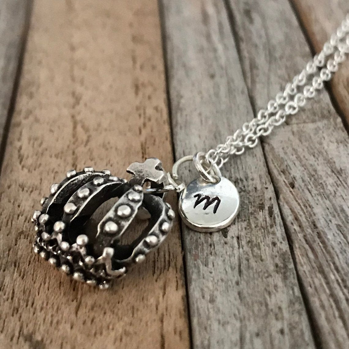 Gepersonaliseerde kroonketting, tienercadeau, prinsesketting