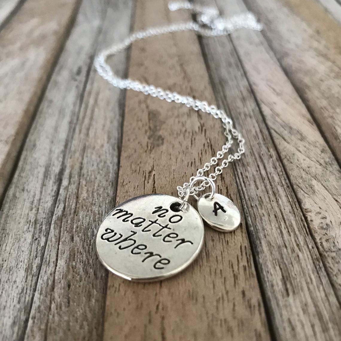 Personalized sunflower necklace