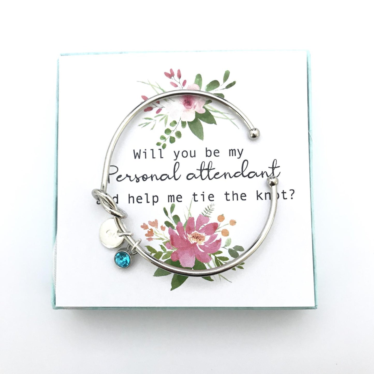 Bridal Party Gifts, Personalized Personal attendant Gift, Personal attendant Proposal Gift, Knot Bracelet, Ask Personal Attendant