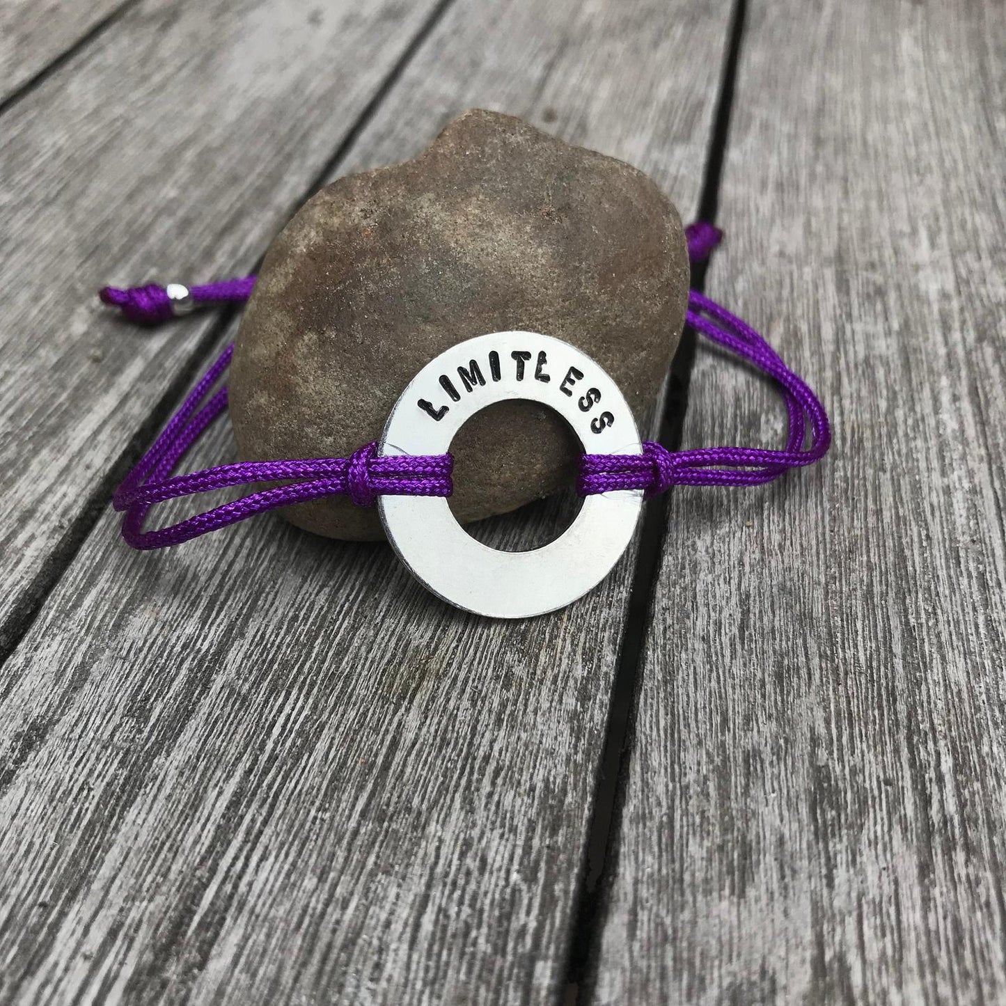 Limitless bracelet, Custom Bracelet, Stamped Bracelet, Message Bracelet, Motivational Bracelet, CHOOSE YOUR WORD, Motivational Gift