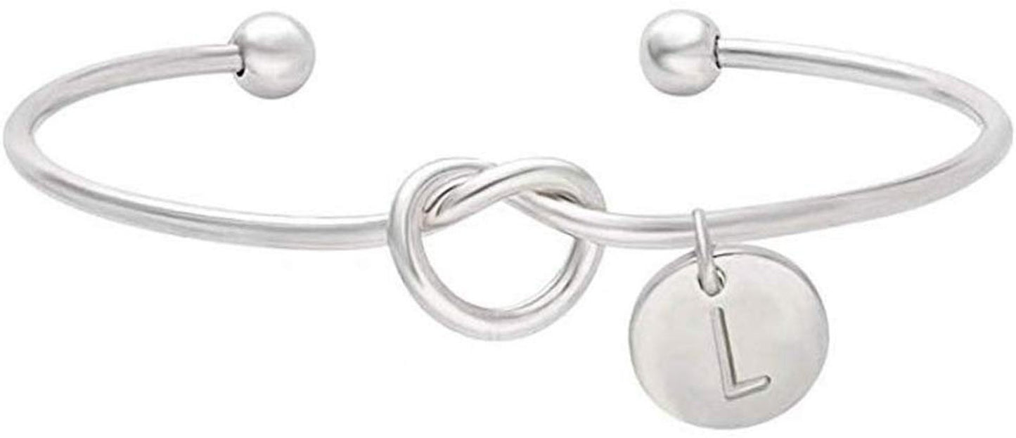 Bridesmaid Proposal, Love Knot, Will you be my Bridesmaid, Tie the Knot Bracelet, Personalised Initial Bridesmaid Gift, Love knot, Knot Bangle