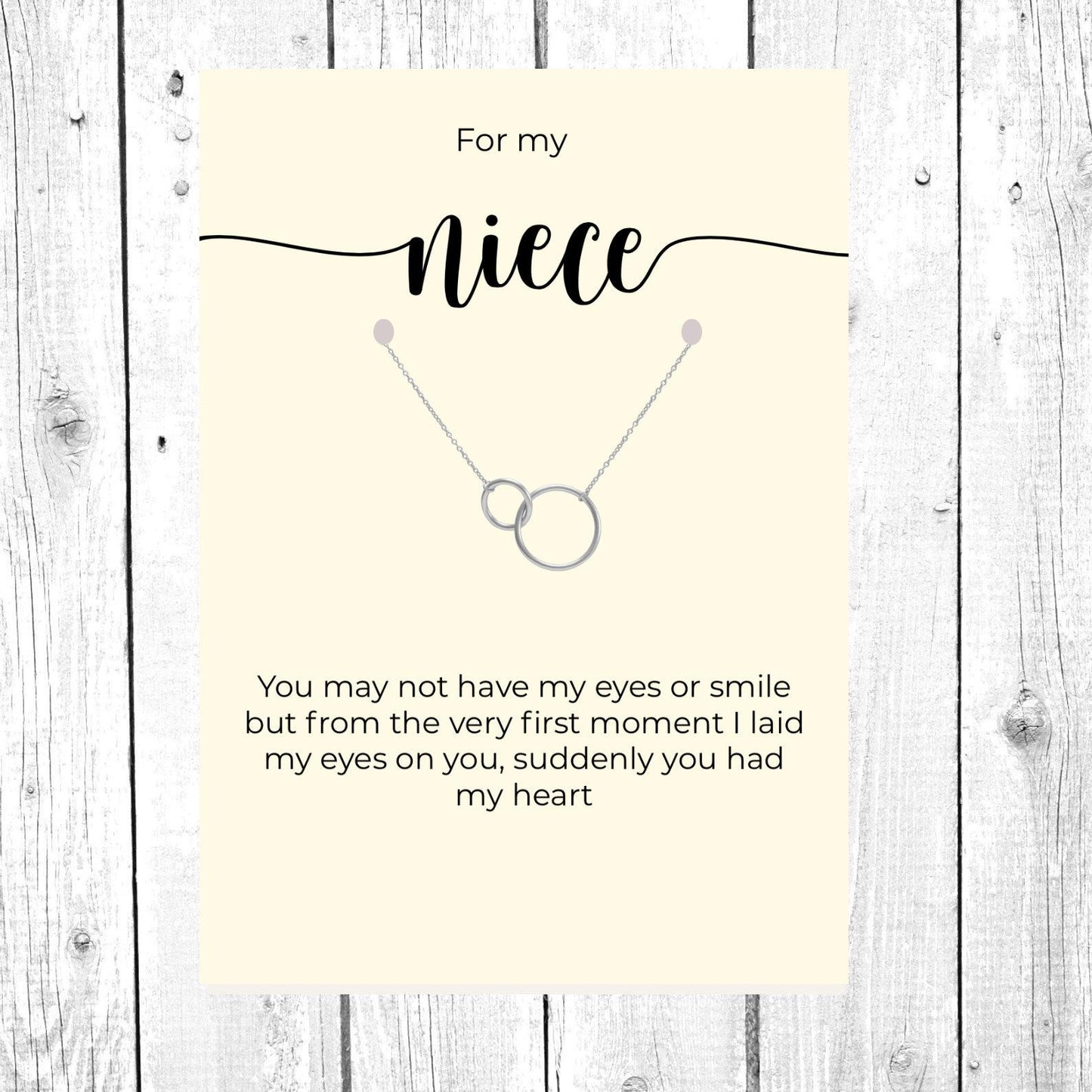 Nicht cadeau, cadeau van tante, goud zilver Rose goud, nichtje Grad, Infinity ketting, nichtje verjaardag, dubbele cirkel ketting, nichtje afstuderen
