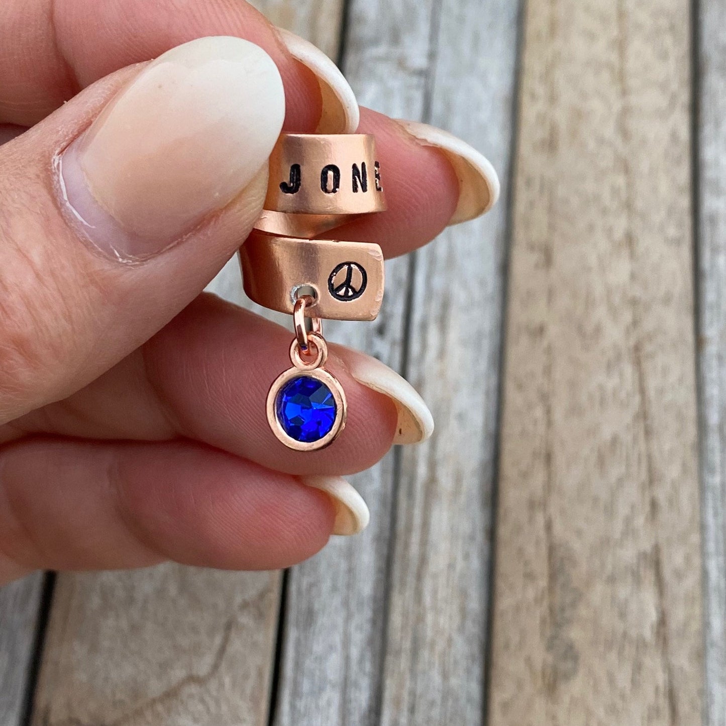 Messing Rose Gold Gepersonaliseerde Stethoscoop ID Tag met aangepaste geboortesteen charme, Hand gestempelde Stethoscoop Charme, Verpleegkundige Verjaardagscadeau, RN Tag, RN gif