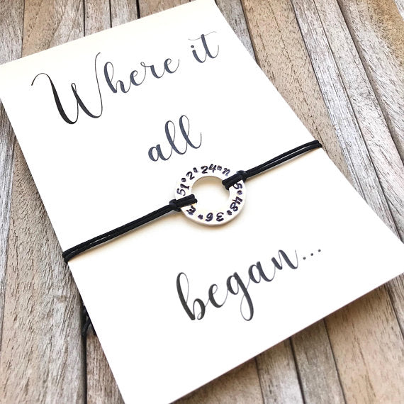 Aangepaste coördinaten armband