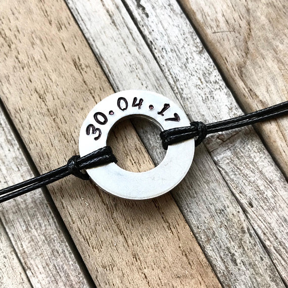 Aangepaste coördinaten bijpassende armbandenset