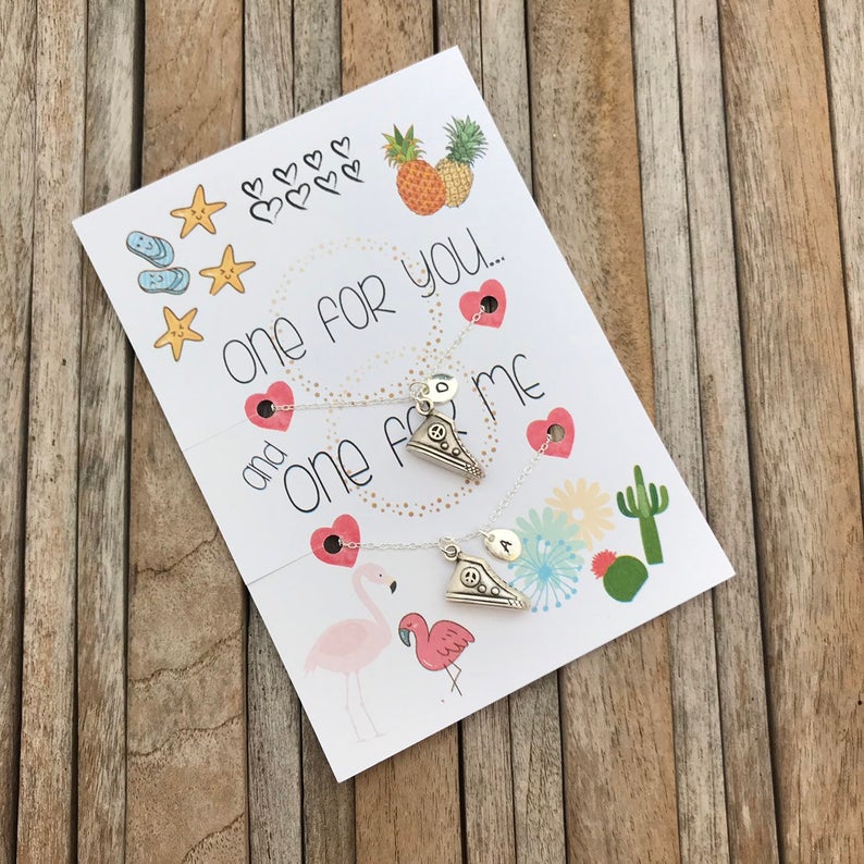 Personalized sneaker necklace with hand stamped monogram charm