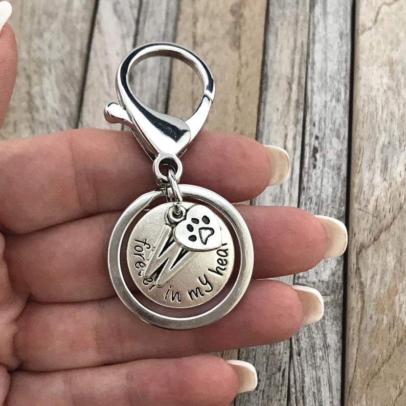 Dog loss memorial key chain