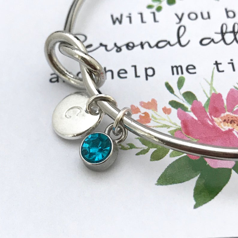 Bridal Party Gifts, Personalized Personal attendant Gift, Personal attendant Proposal Gift, Knot Bracelet, Ask Personal Attendant