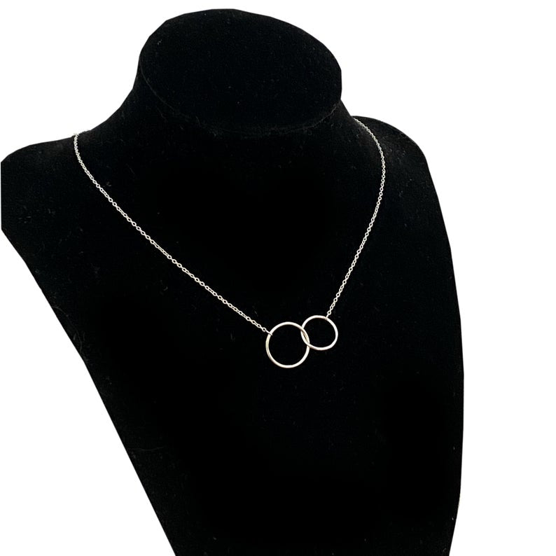 Nicht cadeau, cadeau van tante, goud zilver Rose goud, nichtje Grad, Infinity ketting, nichtje verjaardag, dubbele cirkel ketting, nichtje afstuderen