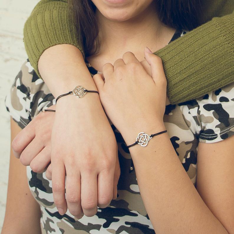Moeder dochter bijpassende armbanden, moeder dochter kaart, Moederdag cadeau, tweede moeder, stiefmoeder, geadopteerde moeder, pleegmoeder, schoonmoeder cadeau