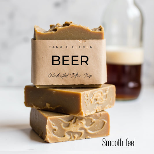 Handgemaakte plastic vrije Tallow Zeep BEER gemaakt met echt bier