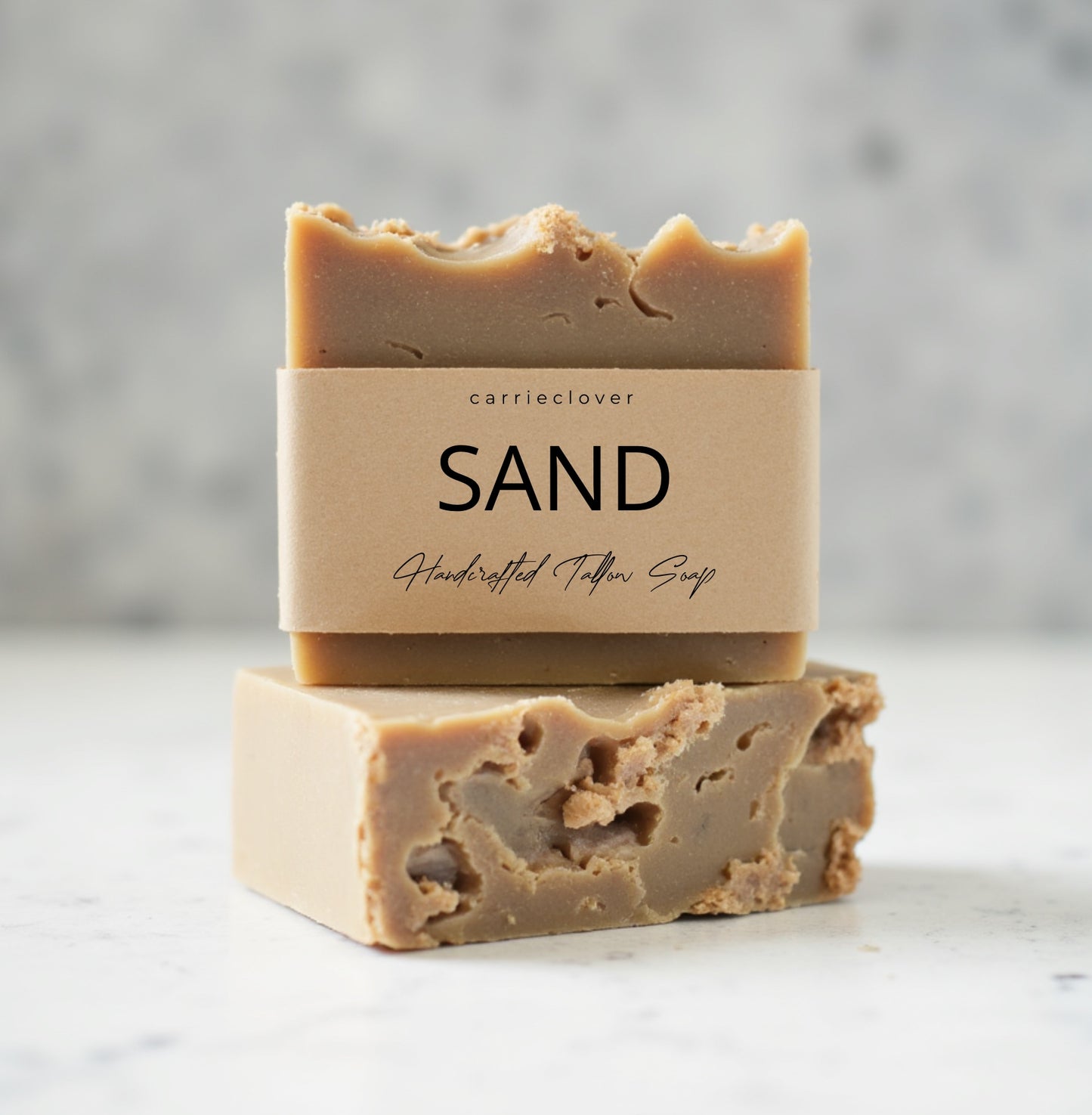 Handgemaakte plastic vrije Tallow Zeep SAND