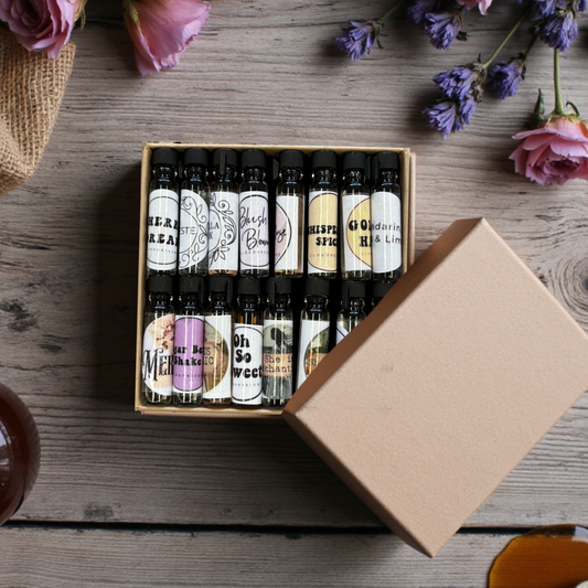 16 Random Perfume Samples in Gift box - Fragrance Discovery Set - Five mini 1 ml perfumes - Boxed Perfume Set, gift for her, Set of 5, Set of 10