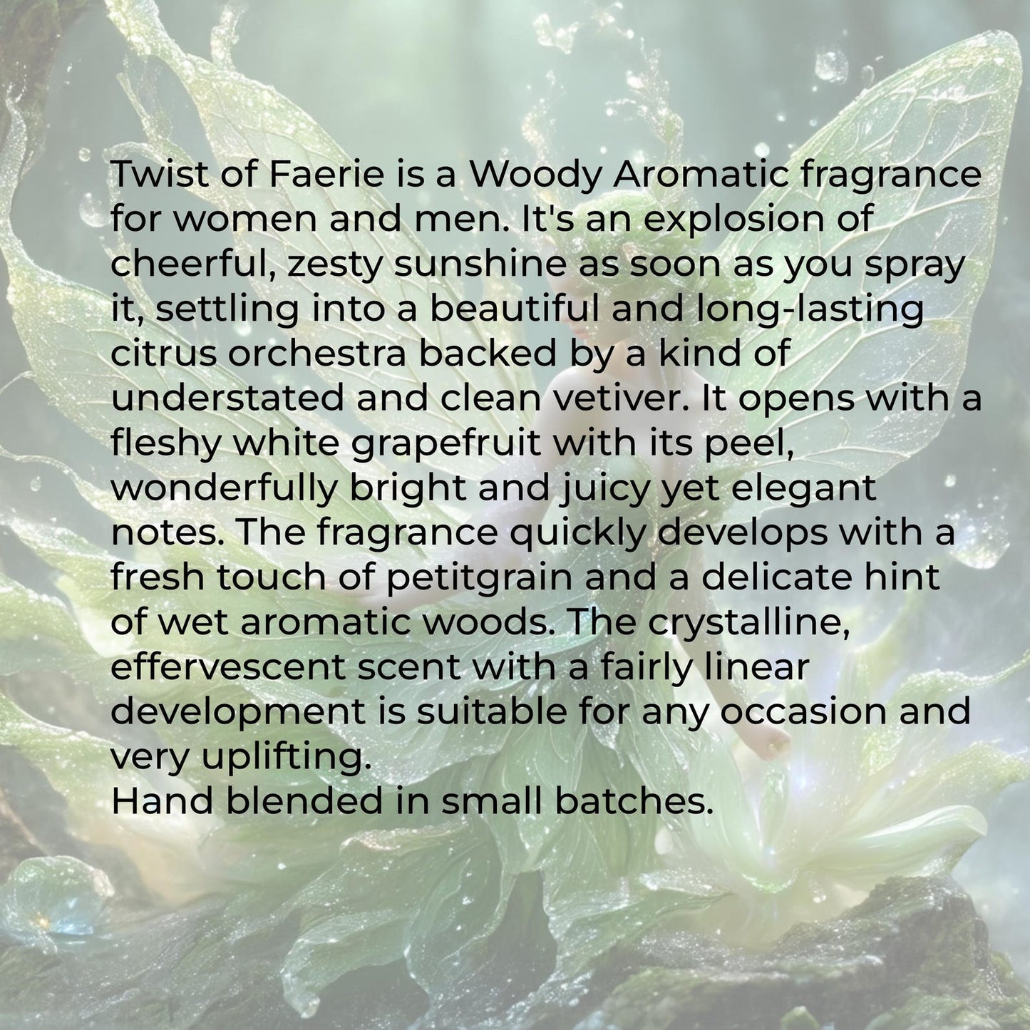 Twist of Faerie Parfum Perfume Oil Unisex scent highly fragranced fresh green citrus scent luxury handcrafted perfume RollerBall