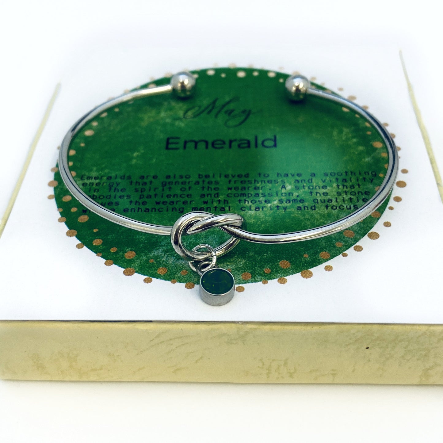 Mei Emerald Birthstone Armband, Gepersonaliseerde Bruidsmeisje Cadeau, Mei Verjaardagscadeau, Emerald geboortesteen, Mei Sieraden, Mei geboortesteen charme,