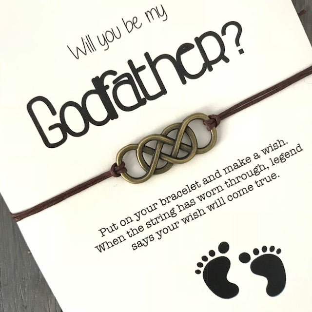 Godfather proposal wish bracelet gift