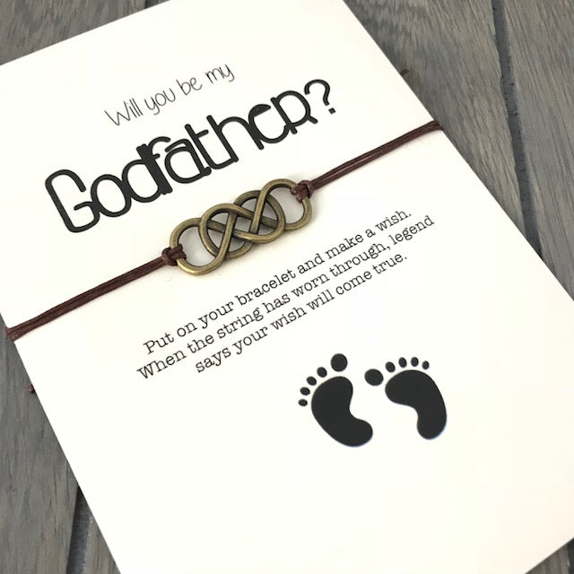 Godfather proposal wish bracelet gift